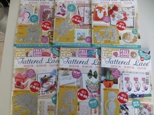 JOB LOT OF 6 TATTERED LACE MAGAZINES WITH FREE DIES - NO PAPERS - LOT 7