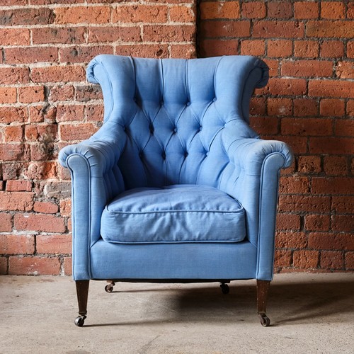 Antique button back - , armchair