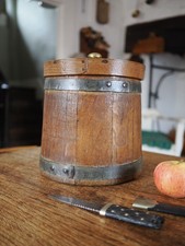 A Lovely Victorian Oak Storage Barrel Flour Bin Dry Storage Bucket