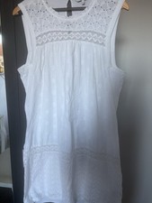 Next White Linen Dress Size