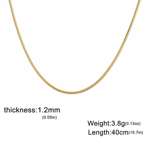 Snake chain necklace stainless - necklace,