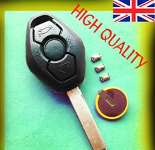 BMW 3 BUTTON Diamond Remote Key Fob Case E46 3 5 7 Z3 FULL REPAIR KIT + Battery