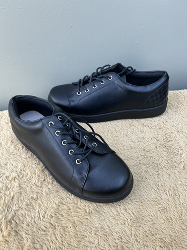 Ladies black leather wide - leather,