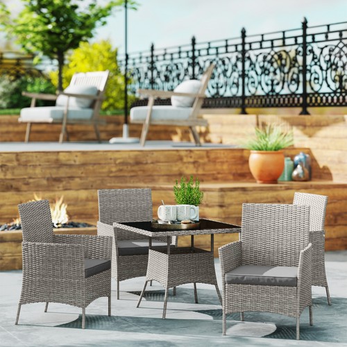 Seater rattan dining - 4, set