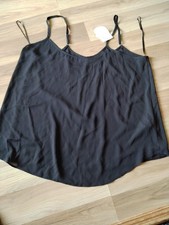 Black short cami top size 16