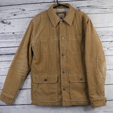 Fat Face Corduroy Jacket Mens S Utility Chore Fleece Lined Button Up Worker