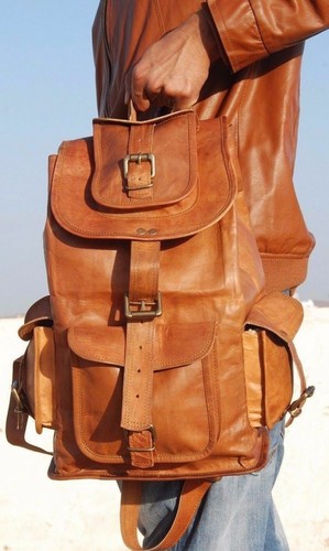 Backpack leather laptop - leather, bag