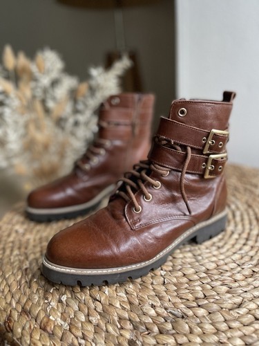 Next tan leather boots - uk, 5.5