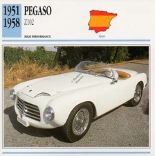 1951-1958 PEGASO Z102 Classic Car Photo/Info Maxi Card