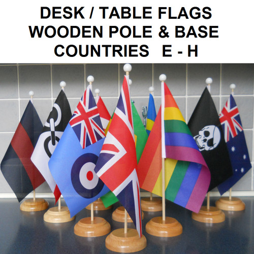 Desk table flag with wooden - with,