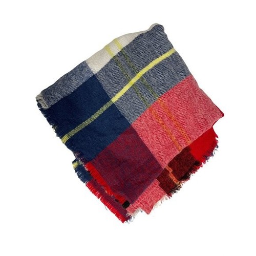 Zara plaid soft blanket scarf - plaid,