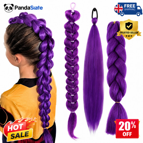 Rumi hair long - purple, braid