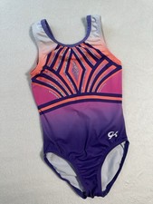 GK ELITE gymnastics Leotard DREAMLIGHT Sequin Bling OMBRE LINEAR Tank Leo SZ: CM