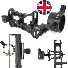 Compound Bow Sight 1 Pin Archery Hunting Single Pin 0.019" Adjustable RH Shoot