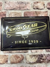 Goodyear blimp retro embossed - goodyear,