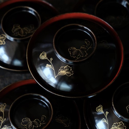 Wajima old lacquered bowl with - wajima,
