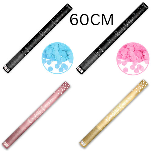 Party confetti cannons 60cm - cannons,