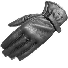 Black Axel Leather Classic Motorcycle Gloves Vintage Rider Glove