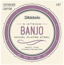 Banjo Strings D'Addario EJ57 Nickel 5 String, Custom Medium, 11-22