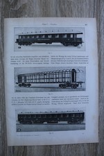 Sheet 1910-30 Passenger Wagon Östra Centralbanan Construction Railway Wumag...