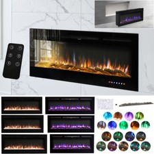 50/60/70/80/100 inch Insert Fire Wall Mounted LED Fireplace Electric Inset Fires