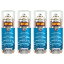 Hycote Fast Drying Metal Fibreglass Etch Primer Aerosol Spray 400mL x4 Kit 1.6L
