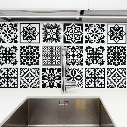 Floral colorful mosaic tile - colorful,