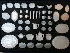 Dolls House White Crockery