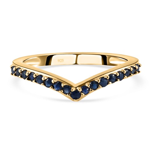 Blue sapphire wishbone ring - sapphire,