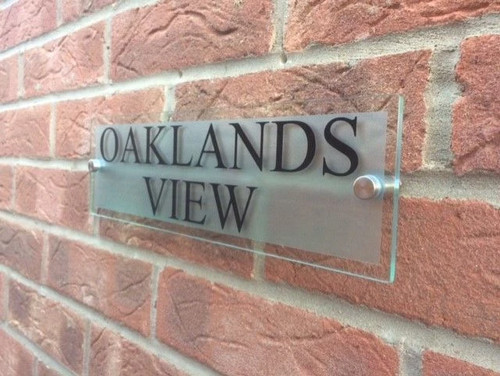 Door sign house numbers glass - sign,