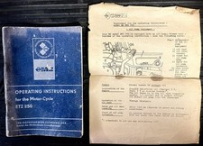 Rare MZ ETZ 250 Owners Manual