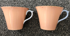 Antique Shelley Bone China Regent Cups x2 Salmon & Wild Flower - Pattern: 13339