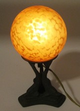 Orange globe sphere lamp cast
