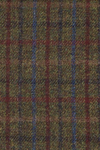 Harris tweed fabric green - tweed,