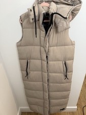 Superdry Women's Longline Hooded Puffer Gilet UK Size 10