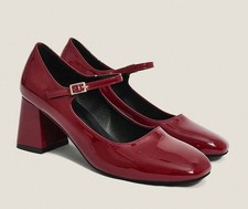 LADIES RED PATENT MARY JANE SHOES SIZE 9 TRANSVESTITE TV CD DRAG QUEEN