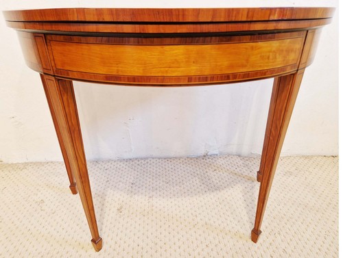 Georgian half moon card table - moon,