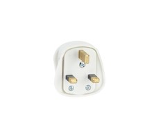 13 AMP UK 3 PIN FUSED WHITE
