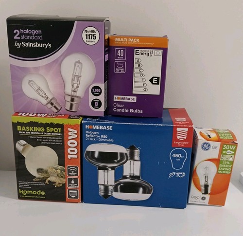 Mixed lot halogen light bulbs - mixed,