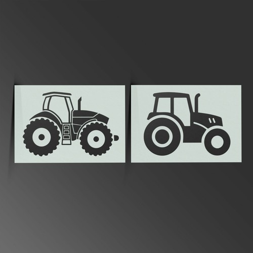 Tractor stencil farming mylar - farming,