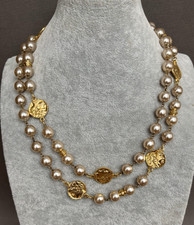 VINTAGE FAUX PEARL GOLD TONE