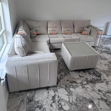 Ark Future Full set Corner Sofa with Coffee Table | 2C3 | 5-Seater | Plush Velve