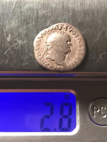 Roman vespasian denarius - vespasian,