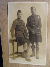 Military WW1 Photo Postcard SoldierS  SCOTTISH REGIMENT  WITH MG SLEEVE BADGE