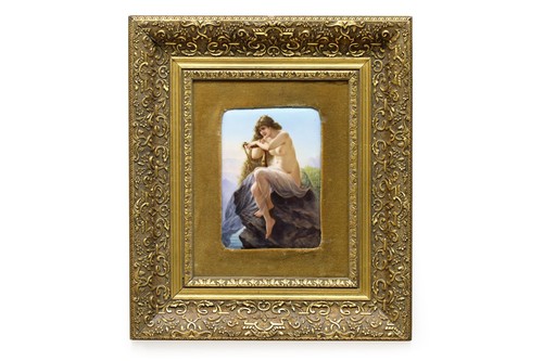 Kpm painted porcelain plaque - kpm,