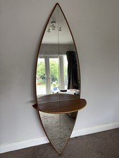 Porada Vintage Italian Surf Mirror Wall Hanging Mid Century 1960s