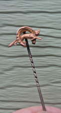 Gold Fox Stick Pin Brooch 9ct