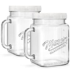 2 Pack Large Mason Jars, 74 oz