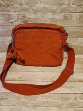 Kipling Crossbody Bag Orange – Nylon – Multi Pocket – Monkey Charm  – VGC