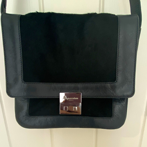 Aquascutum black leather pony - black, leather/pony